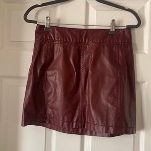 Free People Vegan Leather Skirt